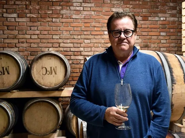 Don McCulloch in the cellar